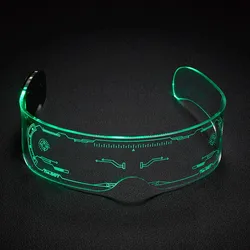 2022 Creative Technology LED Light Luminous Glasses Cyberpunk Luminous Party Glasses