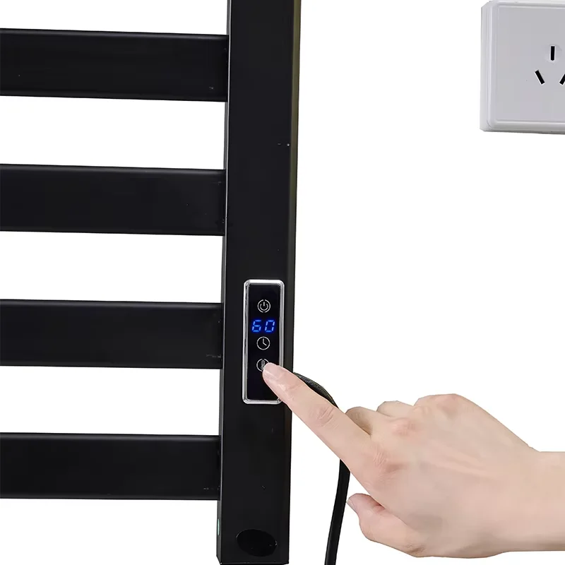 Aluminium Alloy LCD Heating Towel Rack Intelligent Thermostatic Dry-Heated Heating Towel Rack