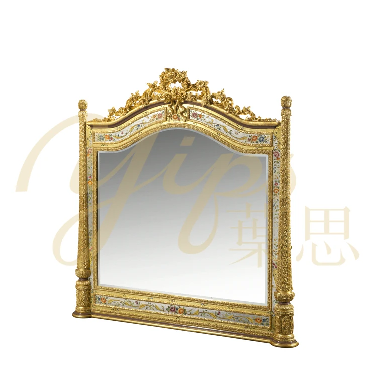 Yips LD-1703-1508 European Series Handpainted Rose Pattern Bedroom Set Furniture Dressing Mirror