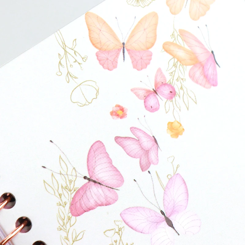 Spot UV Coating Journal Manufacturers Custom Printing Pocket Agenda Personalized Spiral Monthly Planner with Tabs