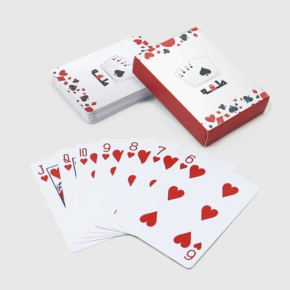 Custom printed waterproof plastic coated playing poker cards
