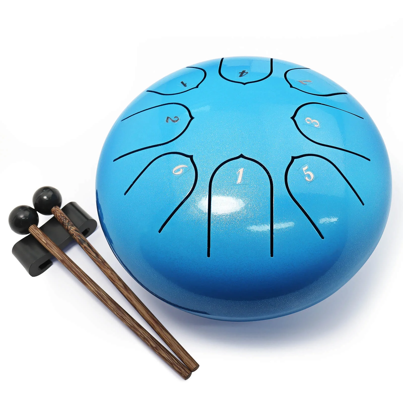 Steel Tongue Drum 8 Notes 6 Inches Tank Drum With bag Music Score for Musical Education Yoga Home handpan