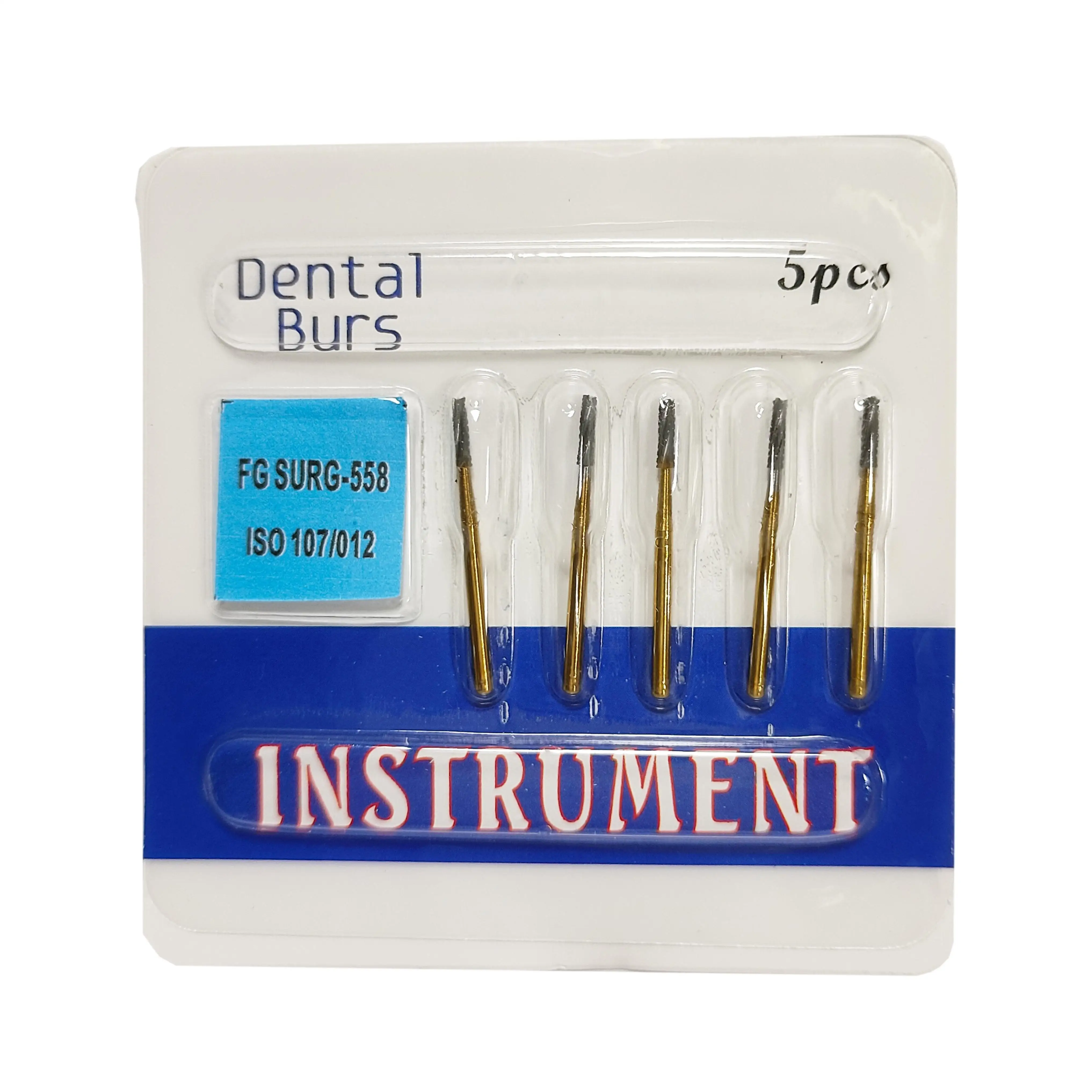 High Quality FG Long shank  FG Surg 558 Fissure Cross Cut Surgical High Speed Dental Carbide Bur