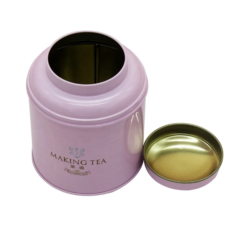 Заводской дизайн, розовая металлическая банка для чая, банка для чая с тройной плотной крышкой, металлическая банка для Упаковки Воска