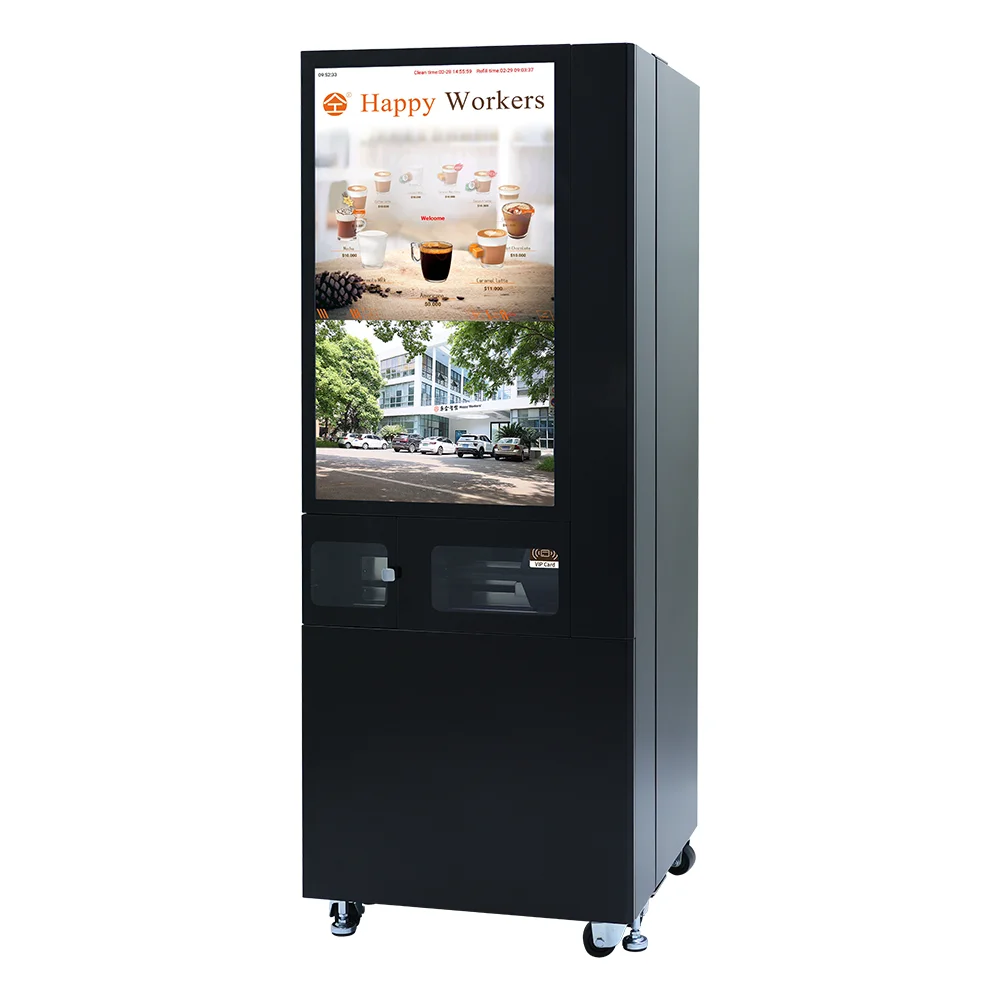Top Fashion Smart 24 Hours Freshly Brewed Ground Coffee Vending Machine