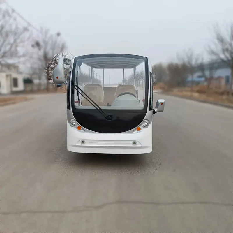 4 rows 14 seaters quality electric sightseeing car maintenance free 4 wheels with big rear mirror