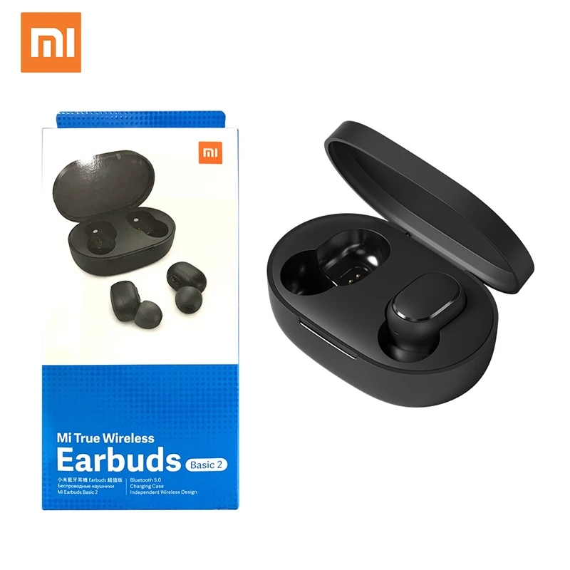 Wireless Earbuds Basic 2 Earphones Bt Call Touch Headset Black Airdots Eabuds