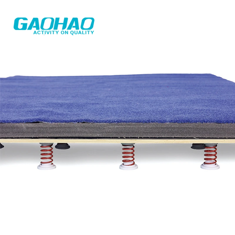 GAOHAO Artistic gymnastics gym floor  FIG quality tumble spring floor 14x14 m customization size accept foam and spring floor.