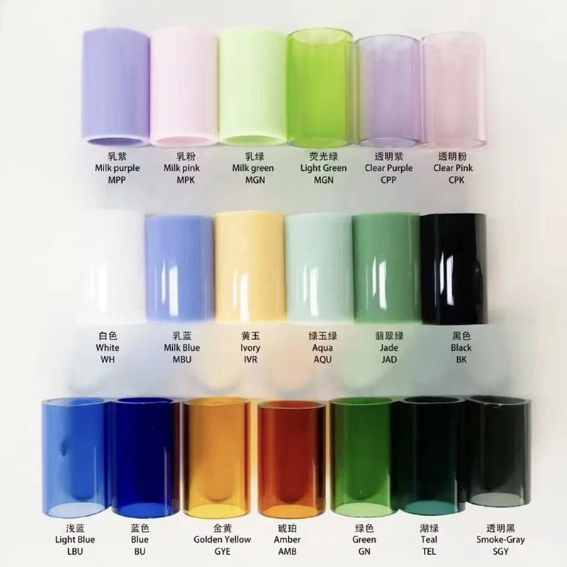 Customized Size Laboratory Coloured Borosilicate Glass Tube Heat Resistant Coloured Glass Tube