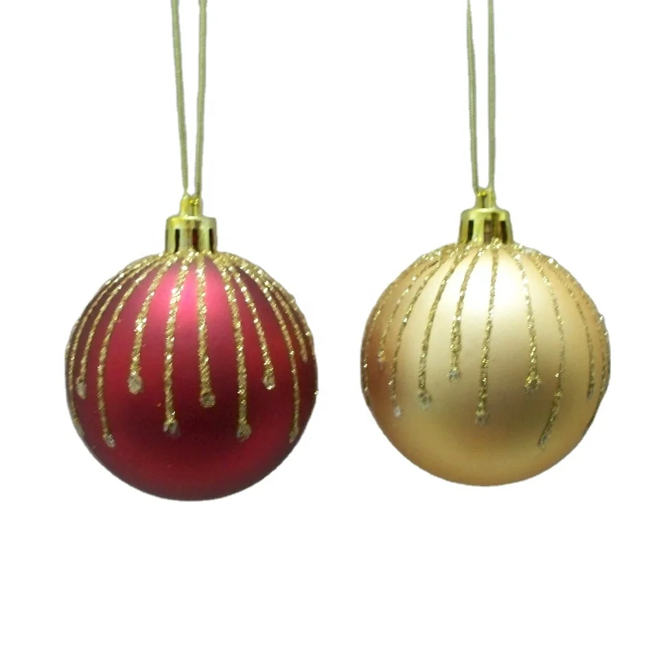 Custom 80mm 100mm Glitter Plastic Shatterproof Ball For Christmas Tree Decorations Bulk Christmas Ball New Year Balls