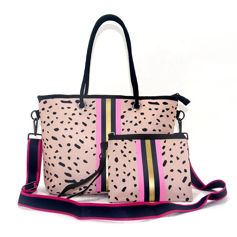 Wholesale Factory Ladies Neoprene Tote Bag Large Capacity Handbags Neoprene Beach Bag For Women