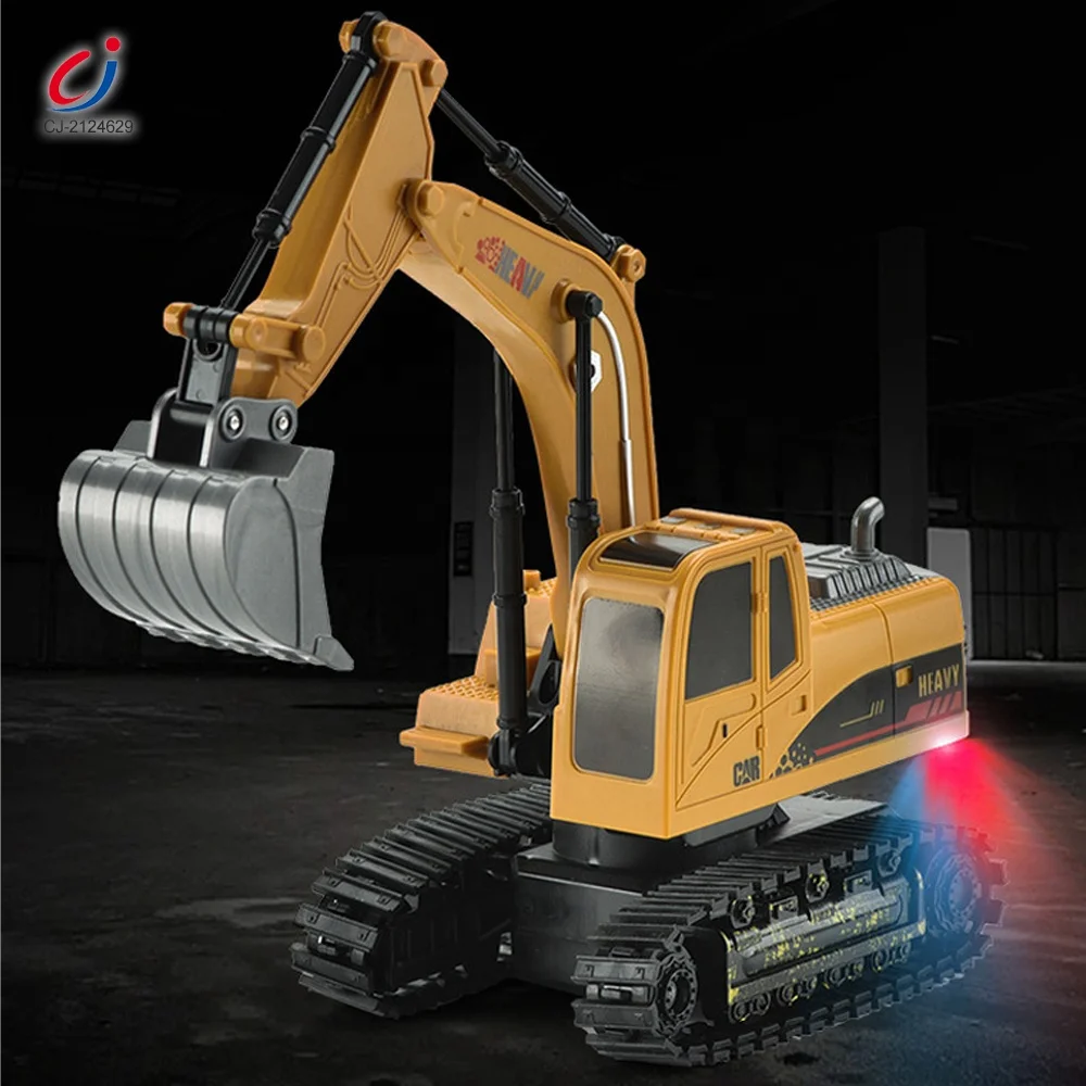 Chengji kids 1:24 2.4G 6 channel radio rc simulation mini engineering car remote control excavator truck toy