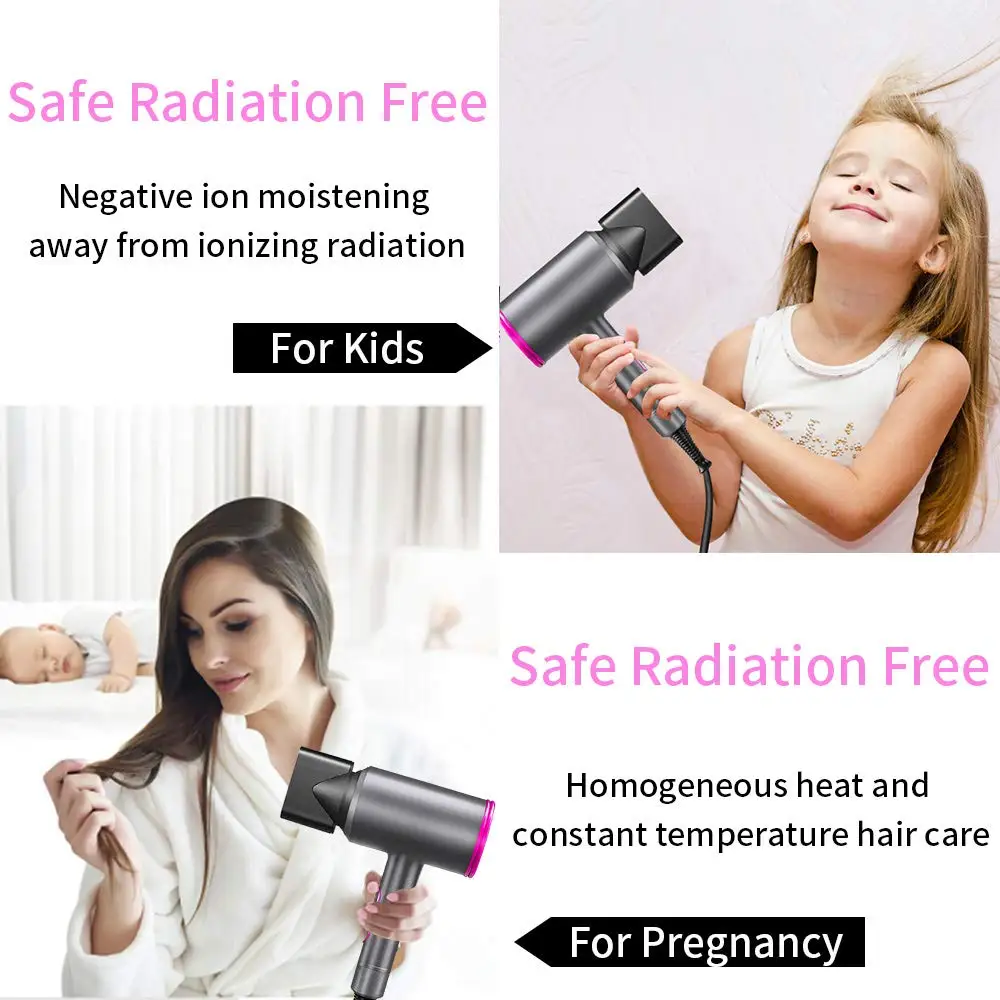 1800W Professional Hair Dryer Negative Ion Hair Blow Dryer BLDC Brushless High Speed Hair Dryer For Salon