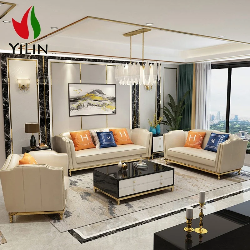 CP01 Salon Complet En Cuir Long Couch Leather Sofas Cheap Sectional Sofa For Living Room Sofa Set Furniture With Coffee Table