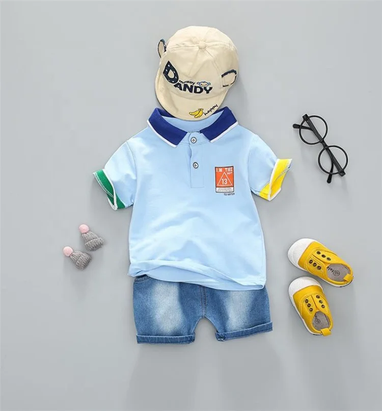  Китайский производитель оптовая продажа Детская футболка штаны хлопковые комплекты одежды для мальчиков