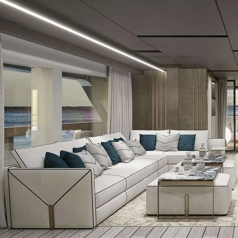 Modular Fabric Sofa Set 3+2+1seaters Living Room Solid Wood Frame Couch Sectional Living Room Italian Sectional Sofa