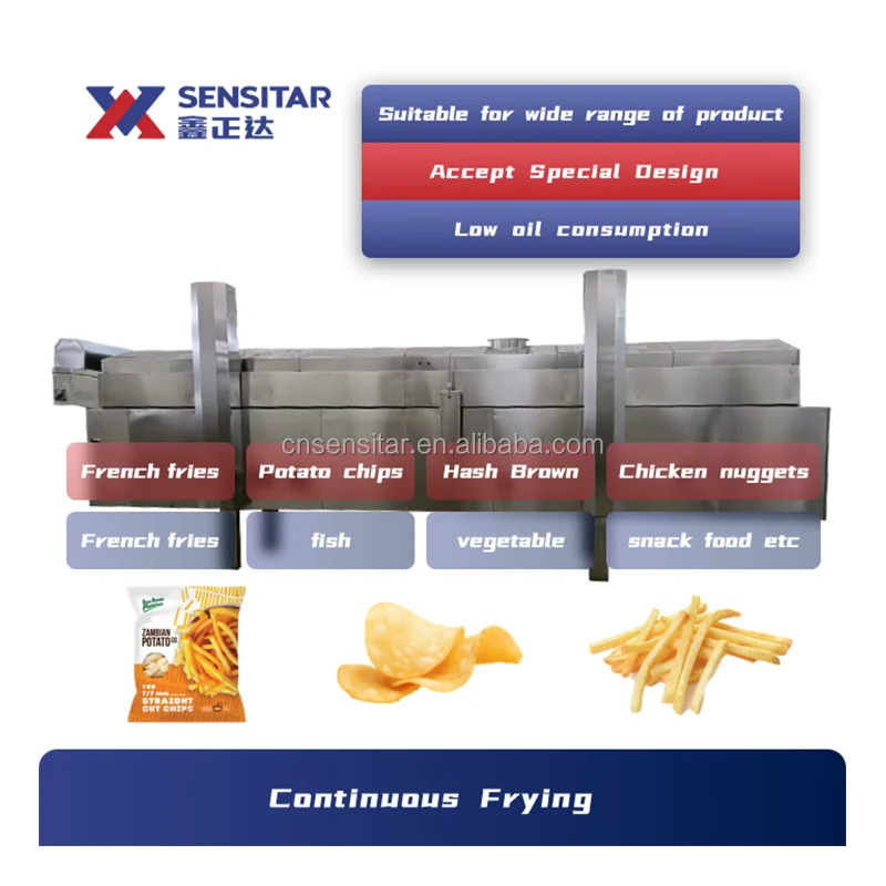Small Scale Finger Chips Frites Potato Chips Making Machine French Fries Production Line
