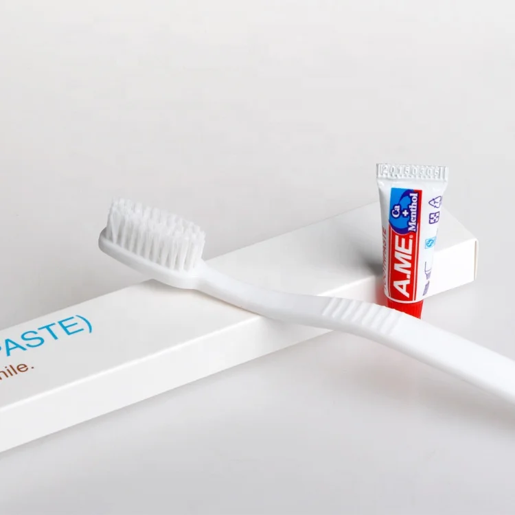 Wholesale mini hotel toothpaste and white toothbrush kit
