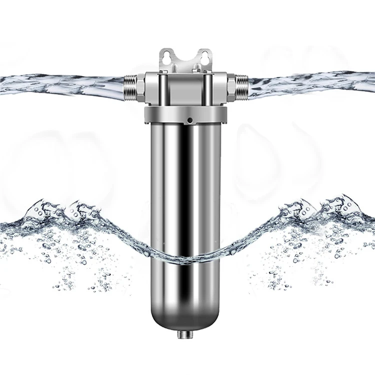 
8000L/H 10 inch stainless steel water filter 40 microns SS mesh 