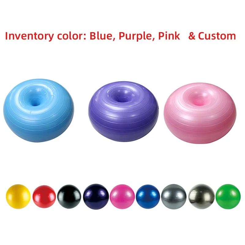 Thicken Inflatable Anti-Explosion Balance Trainer Ball Students Donut Gym 50cm Fitness Equipment