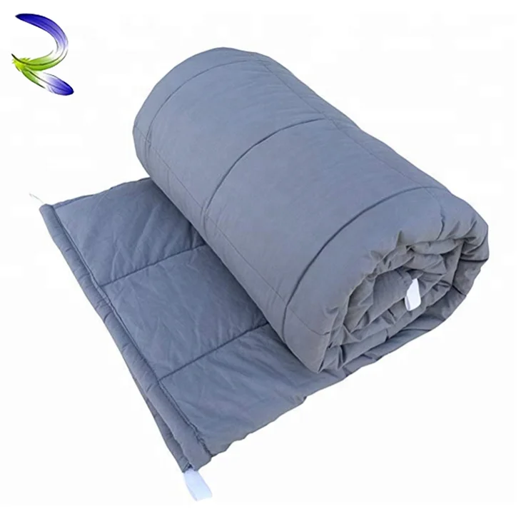 100% Cotton Therapeutic 15LBS 0.9D Microfiber Weighted Blanket for Autism People