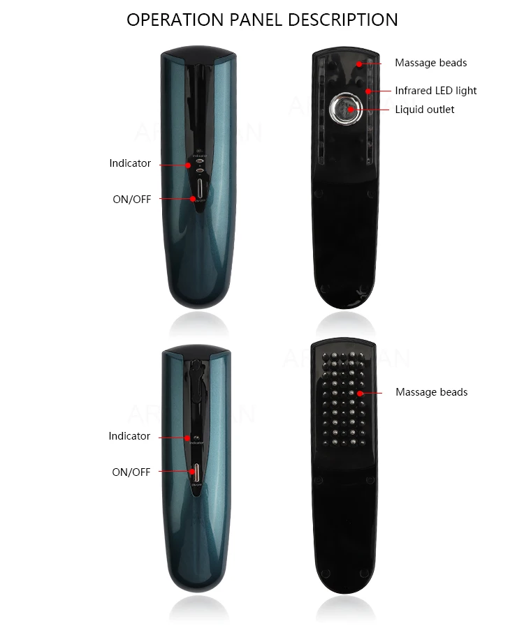 Health Electric Hair Massage Brush Laser Hair Growth Comb Head Massage Brush Electric Laser Comb
