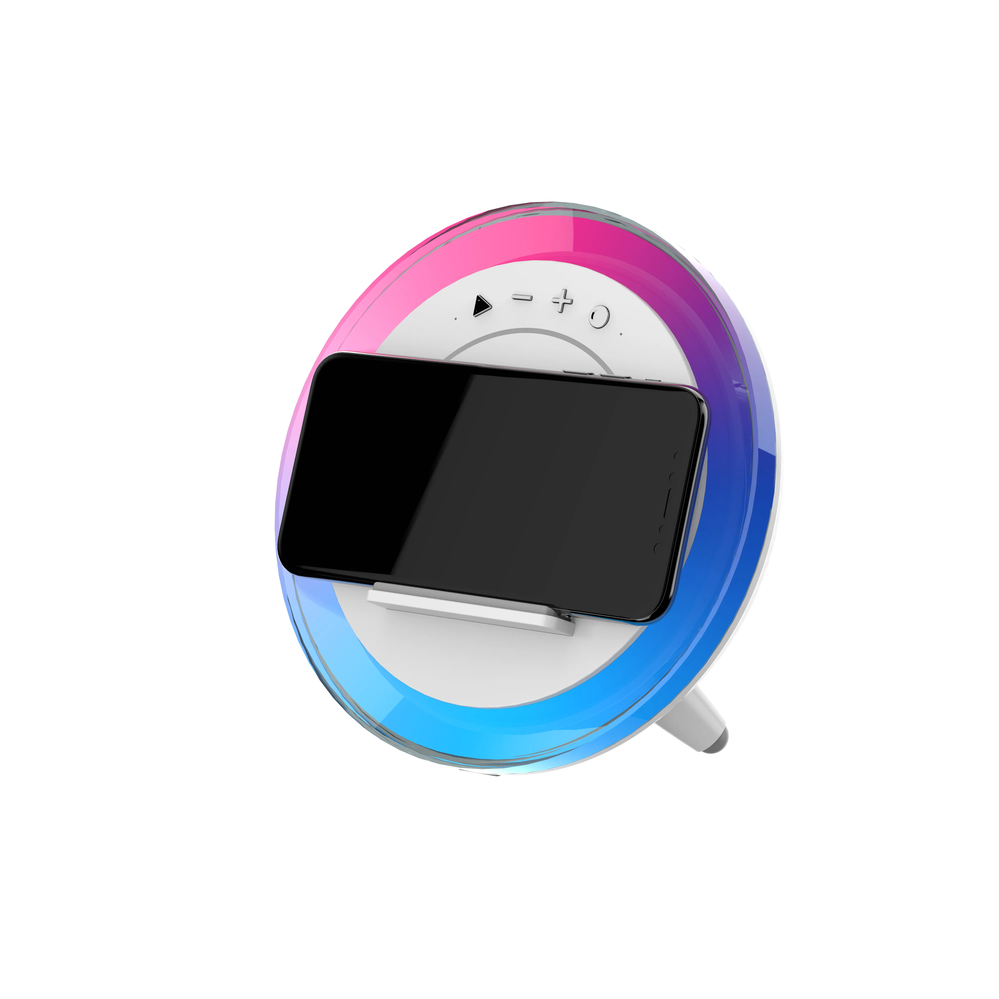 Bluetooth Speaker and RGB Light with Wireless Charger