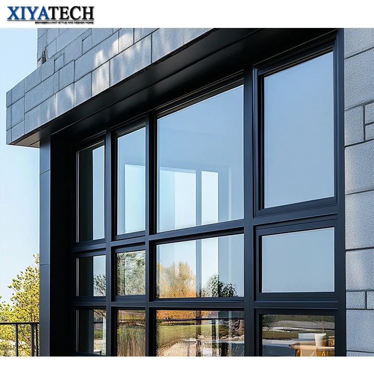 Высокоударопрочное многослойное стекло XIYATECH двойное остекление закаленное тройное алюминиевое оконное окно 36x72