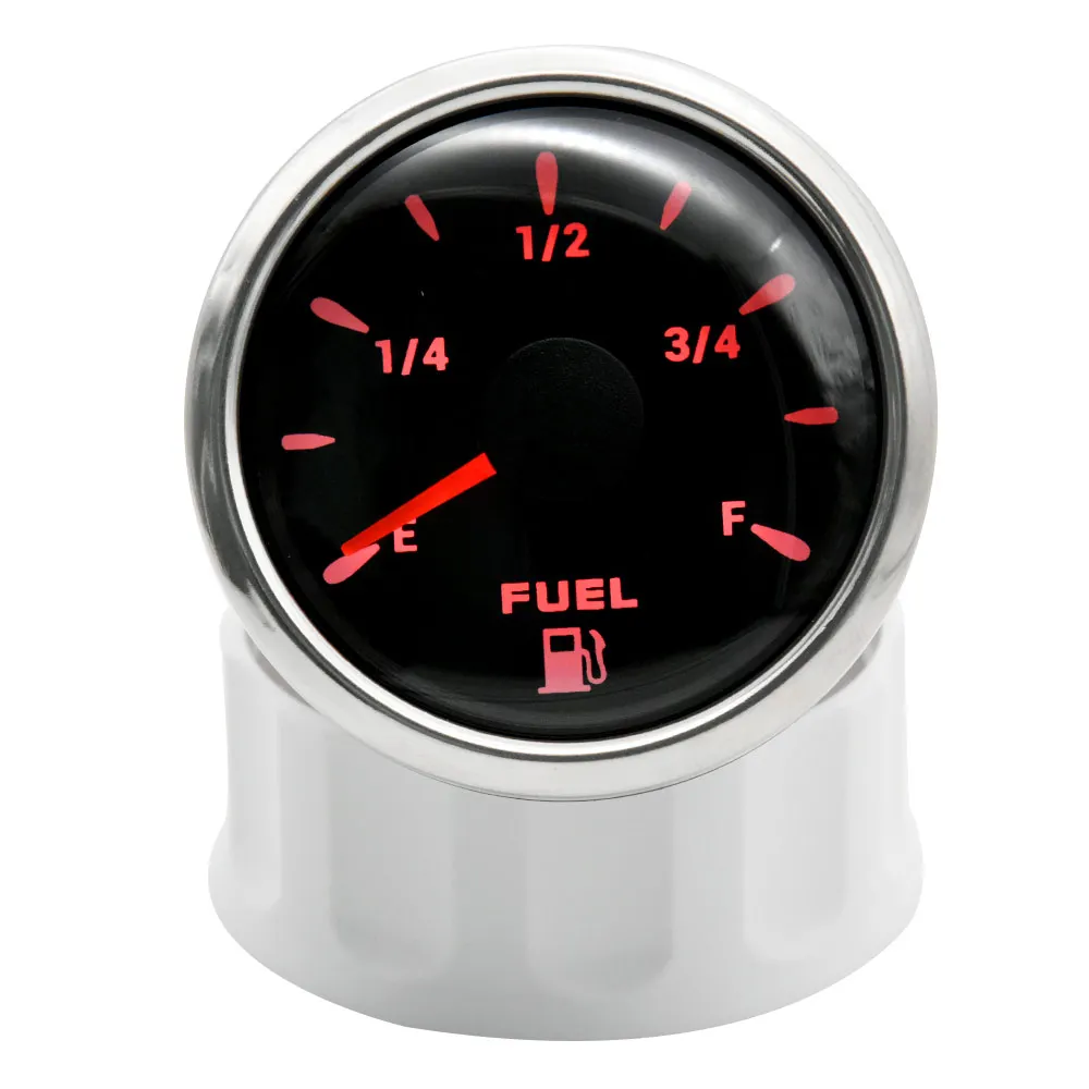 240-33 Fuel Float Sensor with 52mm Fuel Level Gauge 7 Color LED Oil Tank Level Indicator for Marine Boat Car Truck Empty to Ful