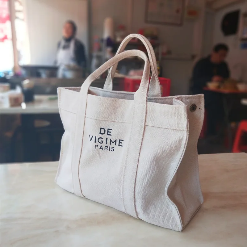 Модная Роскошная парусиновая хлопчатобумажная сумка-тоут на молнии с индивидуальным принтом