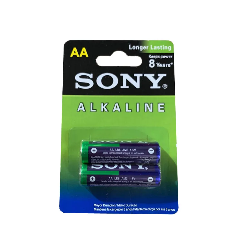 Factory production customized AA LR6 size aaa/lr03/am3 2A Alkaline Battery the Best Quality 1.5v dry battery for sony