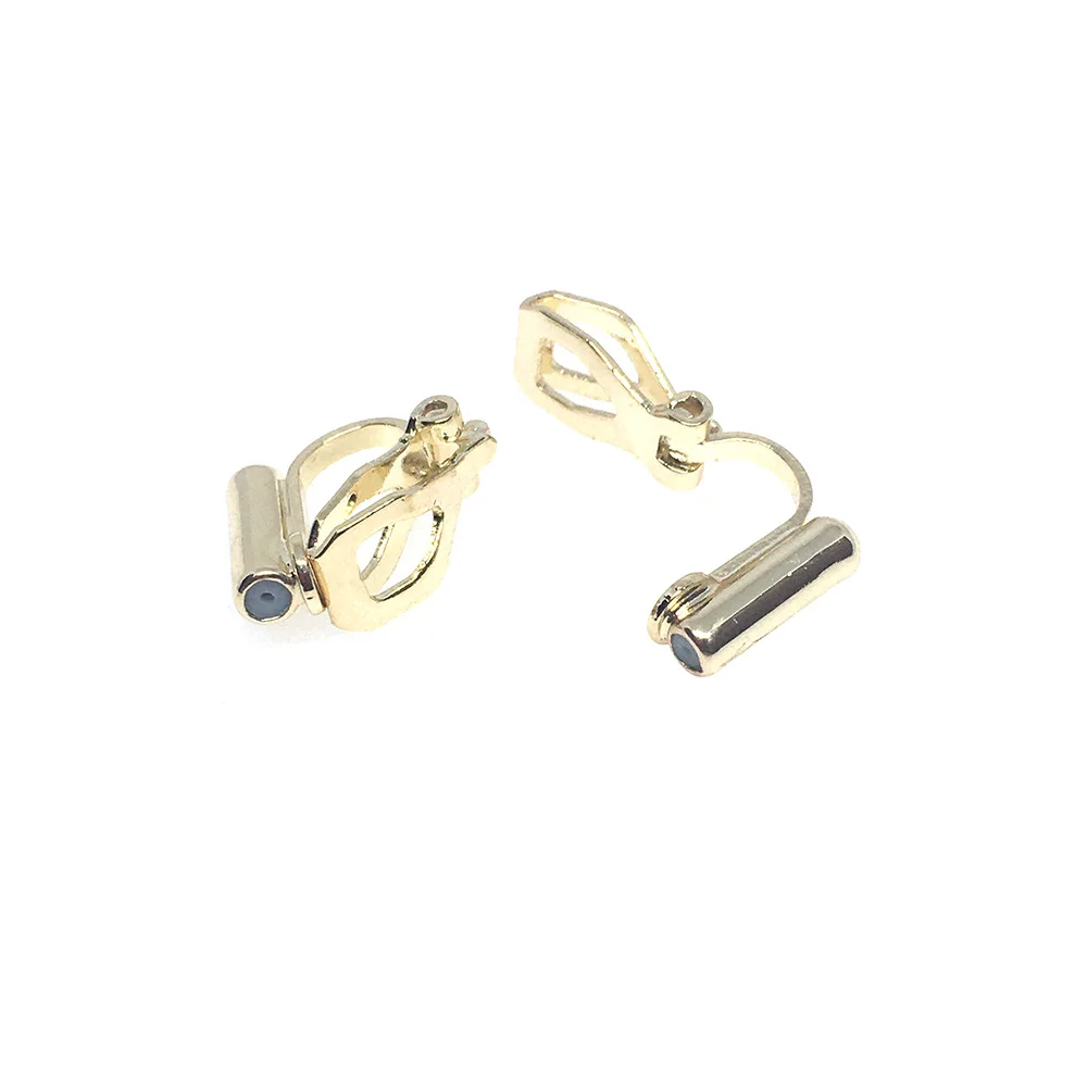 14k gold coated color retaining screw ear clip without ear hole Handmade diy ear accessories Painless invisible material convert