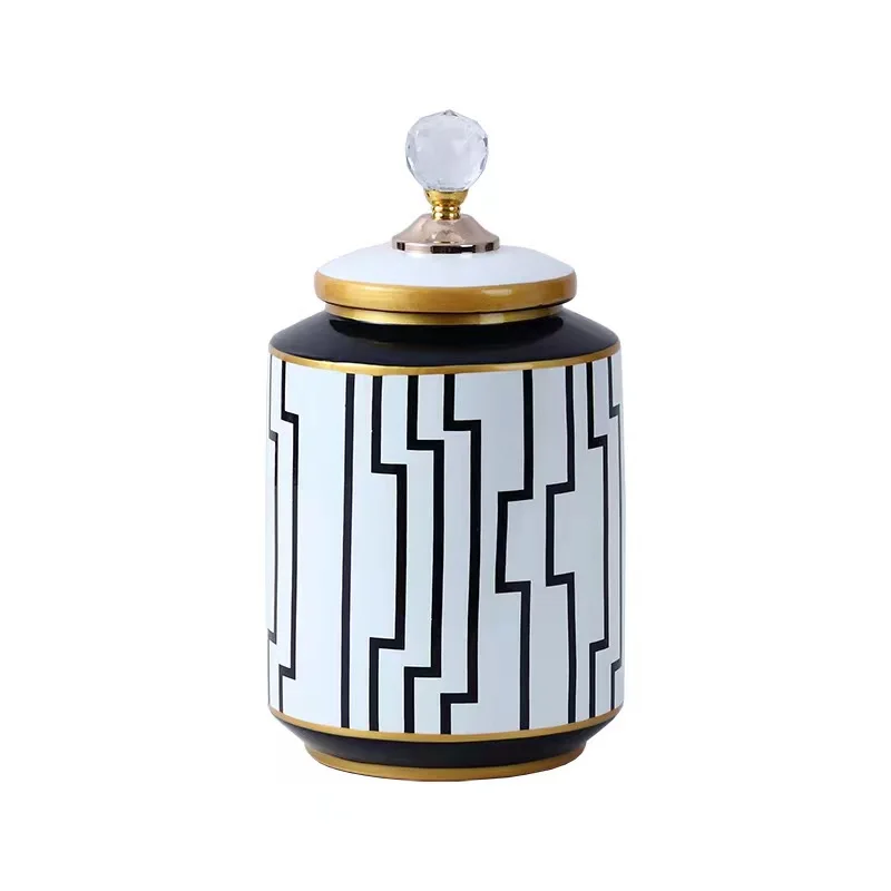 Wholesale Nordic style modern home accessories ceramic decorative jars ceramic vase ornaments
