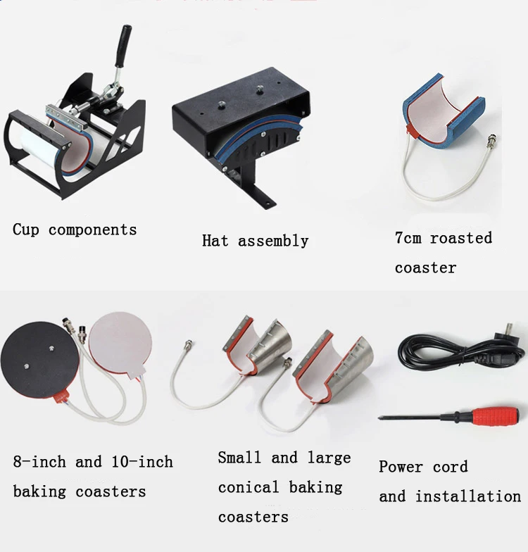 8 In 1 Combo Heat Press Machine Yiwu Printing Tshirt Machine Heatpress Machine T Shirt T-shirt Printing