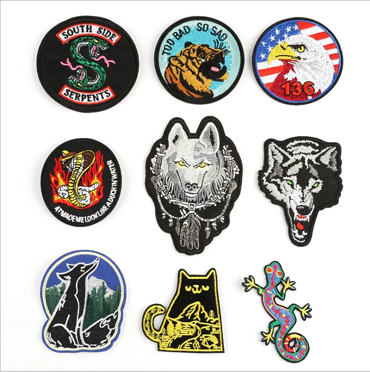 Wholesale Custom Design High Quality Logo For Clothing Iron On Badge Embroidery Blank Sublimation Woven Label Patches