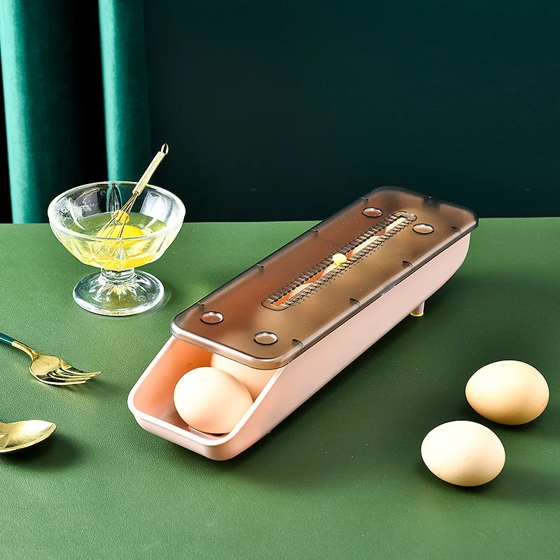 Egg preservation holder anti falling  household eggs magic slide design refrigerator storage box