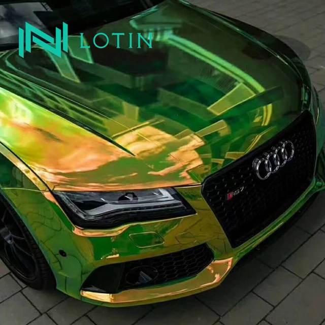 Wholesale Wrapping Film Waterproof Rainbow Chrome Green Self Adhesive Car Wrap Vinyl PVC Sticker