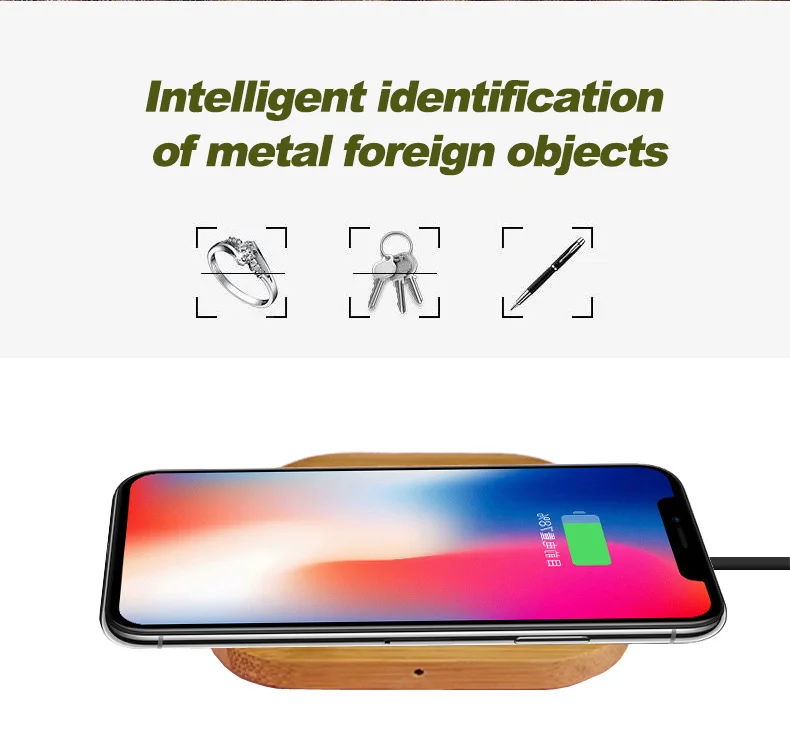 Wholesale 9V 1.2A Fast Wireless Charging 15W  Bamboo Wood Wireless Charger Qi Wireless Charger stand for iphone 13