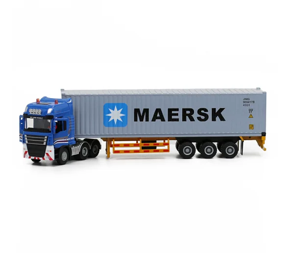  Модель литая грузовика 1:50 модель контейнерного из сплава TrailerFor полуприцеп контейнерный грузовик для мальчиков игрушка в качестве подарка
