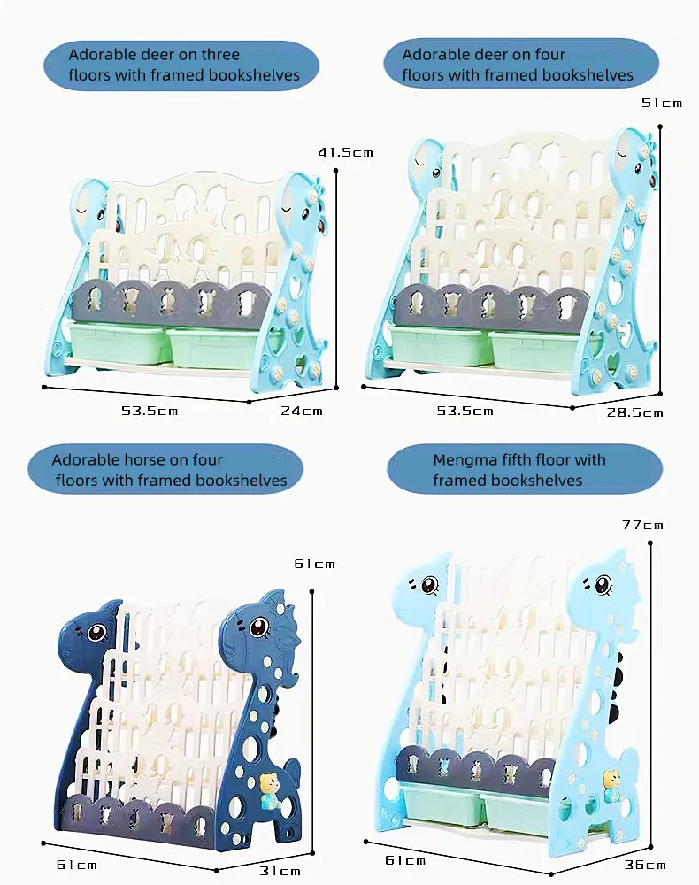Детская книжная полка Настольный органайзер прочная пластиковая настольная книжная полка