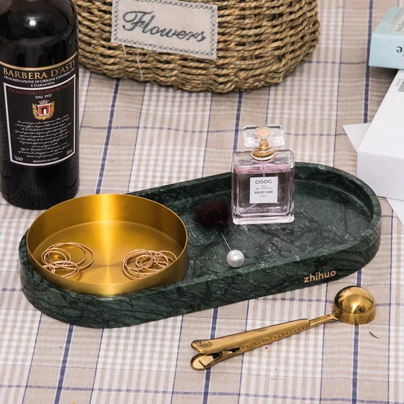 European Style Customized Marble Jewelry Display Presentation Tray