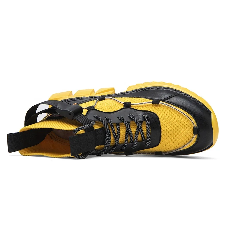 US Men 6-12# Wholesale High Cut Breathable Sock Street Show Brand Design Fashion Men Sneaker Shoe