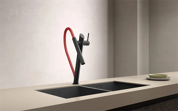 New Design Dual function sprayer pull out kitchen faucet gun metal hot cold mixer kitchen faucet