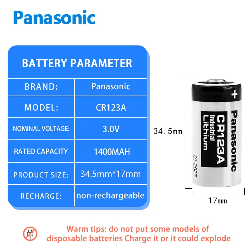 Panasonic CR123A-3 lithium battery pack Suitable for Smart devices global GPS locator