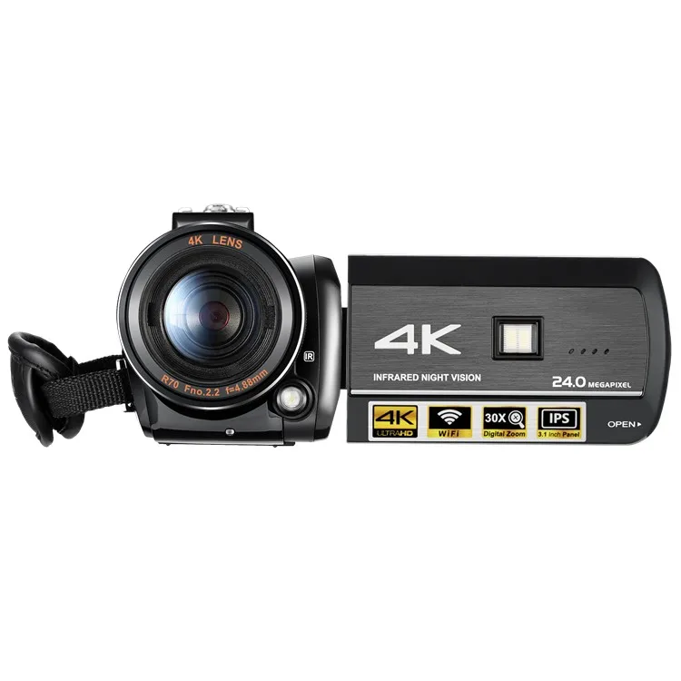 Видеокамера 4K HD 1080P 60FPS цифровая камера ИК Ночное Видение чехол для переноски 24 МП