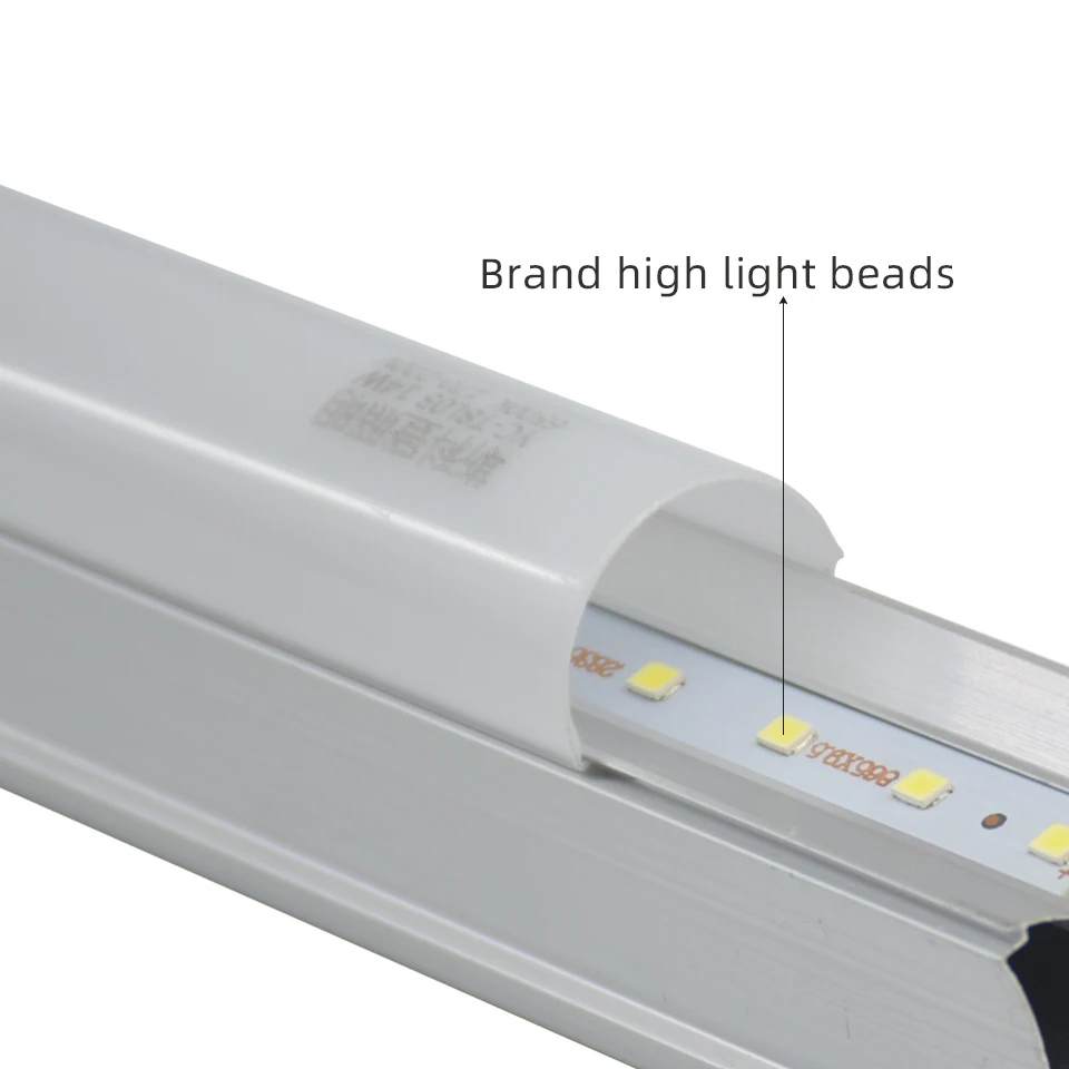 High Brightness 18W/30W/40W LED Tube Bench Lighting Bracket Integrated Assembly Line for Hotels Long Bar T8 Lamp Body Made of PC