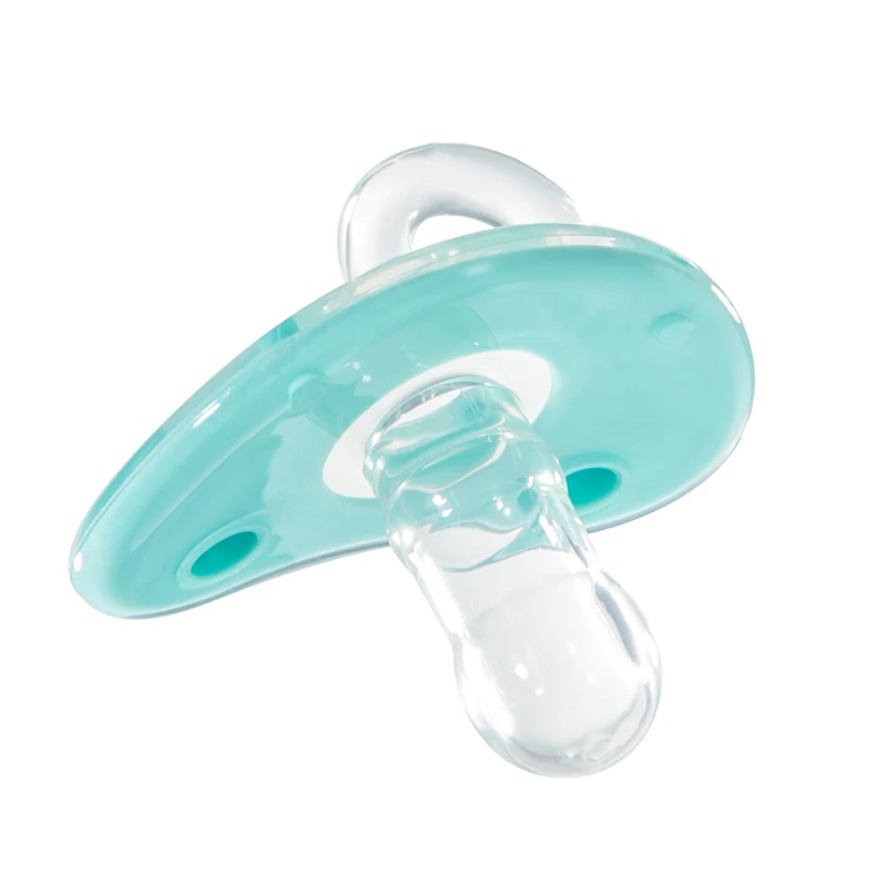 Eco-friendly Integrated Design Light Soft Silicone Food Grade Portable Baby Pacifier With Lanyard