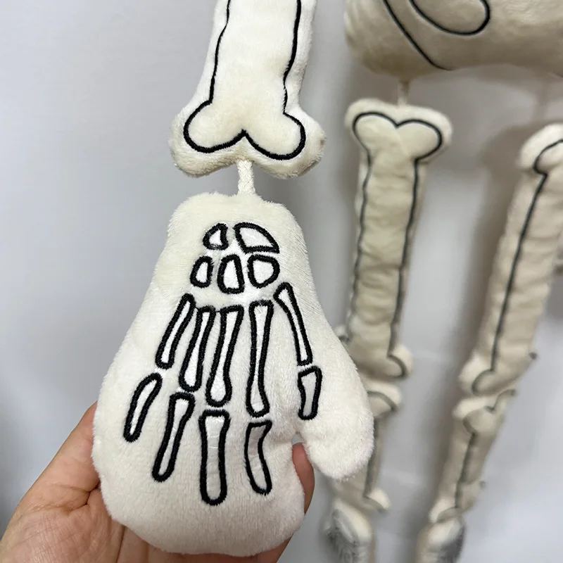 Оптовая продажа Mr Bones Скелет Хэллоуин белая кость плюшевая игрушка мягкая кукла