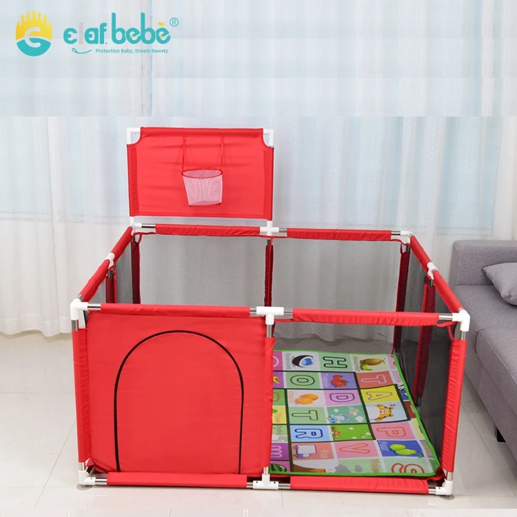 Hot Sale Extra Large Foldable Baby Playpen, Large Square Portable Mesh Kids Play Pen For Children