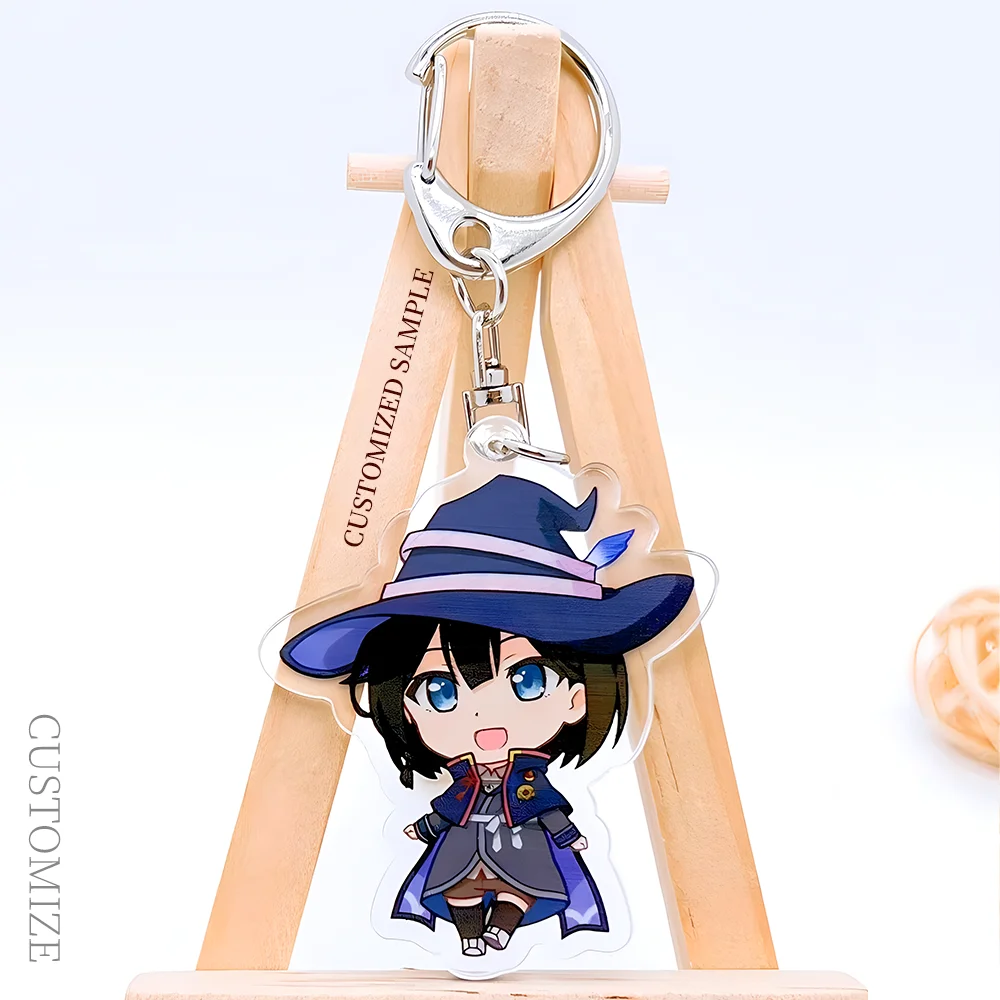 Promotional Cartoon Acrylic Epoxy Keychain Transparent Lovely Charms Phone Creative Two Side Printed Pendant Creative Custom